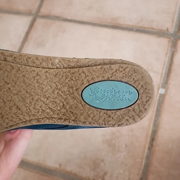 Women's Gudrun Sjoden Blue Leather Shoes - Picture 4 of 5